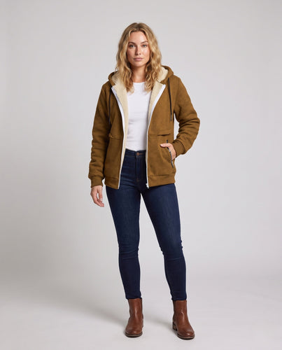Damen Kuschelige Kapuzenjacke Drune