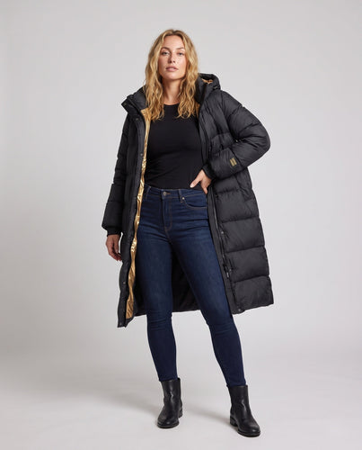 Damen Lange Winterdaunenjacke Drune