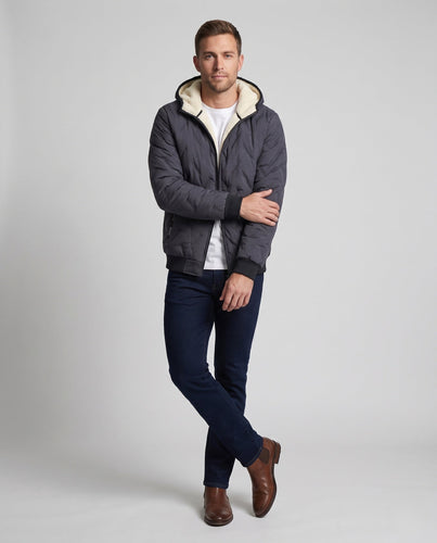 Herren Bequeme Fleecegefütterte Winterjacke Drune