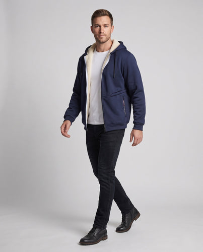 Herren Bequeme Kapuzenjacke mit Fleece-Innenfutter Drune