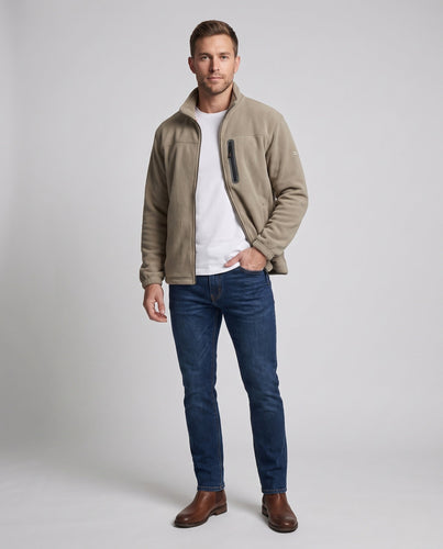Herren Fleece-Jacke mit Reißverschluss Drune