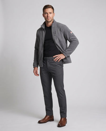 Herren Fleecejacke mit hohem Kragen Drune