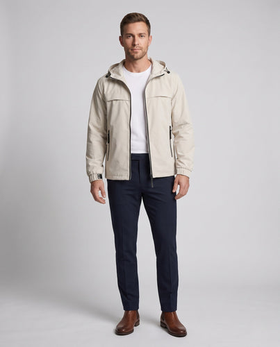 Herren Funktionsjacke mit verstellbarem Kapuzenkragen Drune