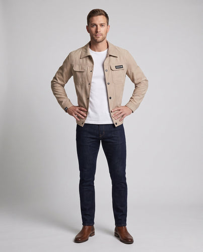 Herren Klassische Suedejacke Drune