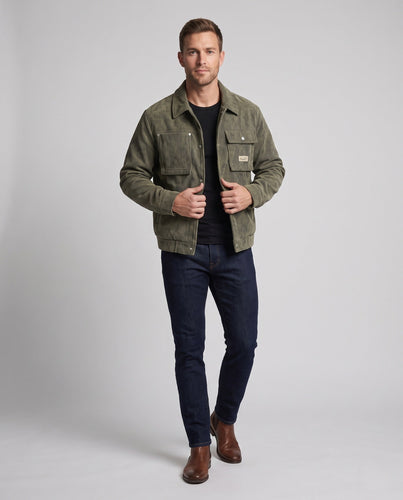 Herren Lässige Cordjacke Drune
