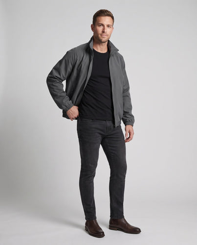 Herren Leichte Freizeitjacke mit hohem Stehkragen Drune