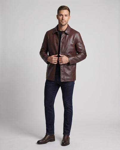 Herren Modische Kunstlederjacke Drune 1787797587