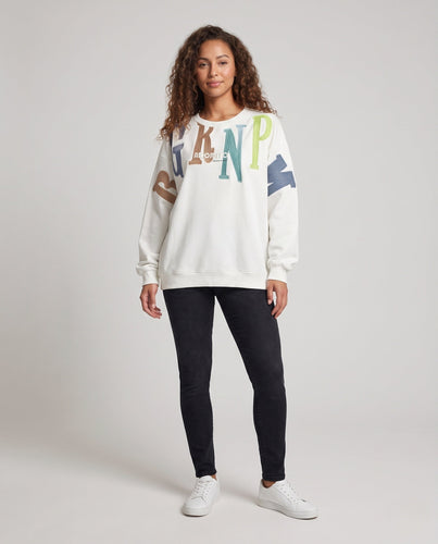 Damen Freizeitpullover mit kreativem Logo-Design Drune
