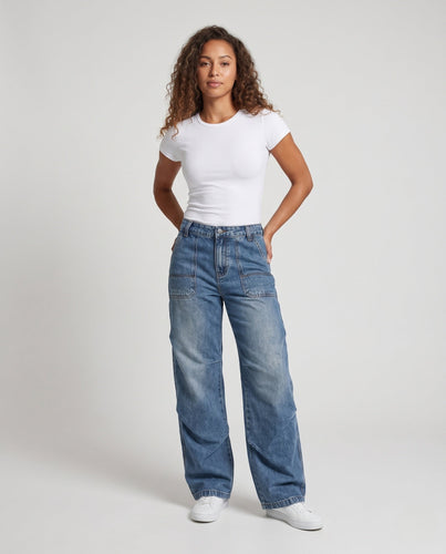 Damenmode Lockere Jeans Drune