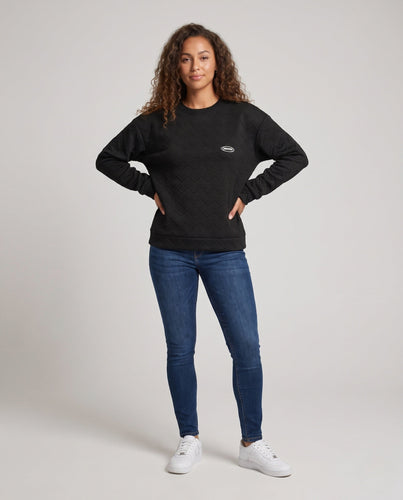 Damen Stylisches Sweatshirt mit Texturiertem Design Drune