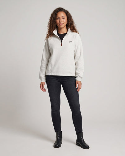 Damen Sport Fleece-Pullover mit Stehkragen Drune