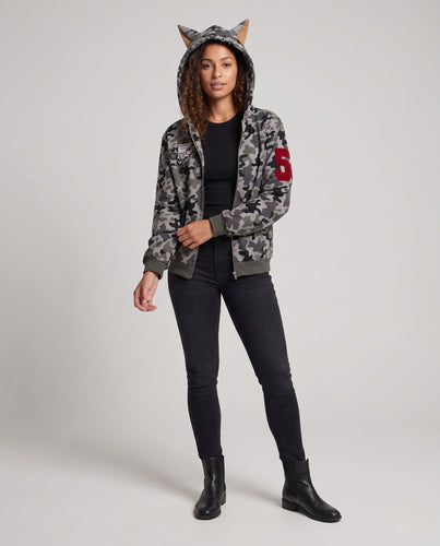 Frauen Urban Camouflage Hoodie Drune