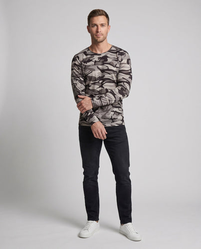 Herren Camouflage Langarmhemd Drune