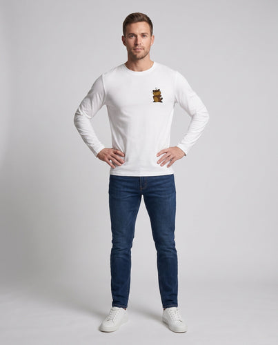 Herren Langarmshirt mit kreativem Tiermotiv Drune