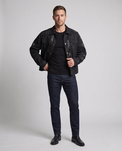 Herren Urban Oversized Denim Jacke Drune