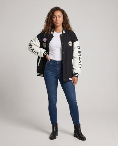 Unisex Stylische Übergroße Collegejacke Drune