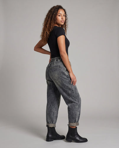 Damen Bequeme Denim Harem Hose Drune