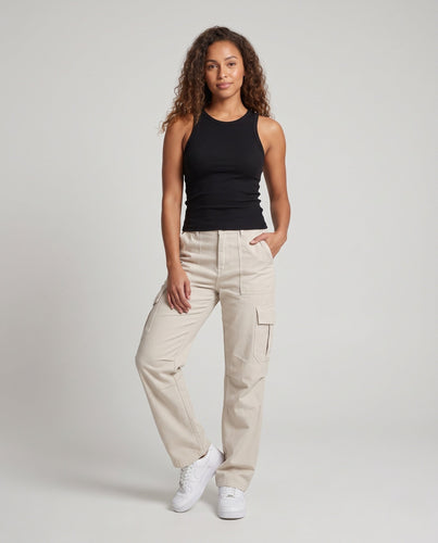 Damen Cargo-Hosen mit praktischen Seitentaschen und weitem Schnitt Drune