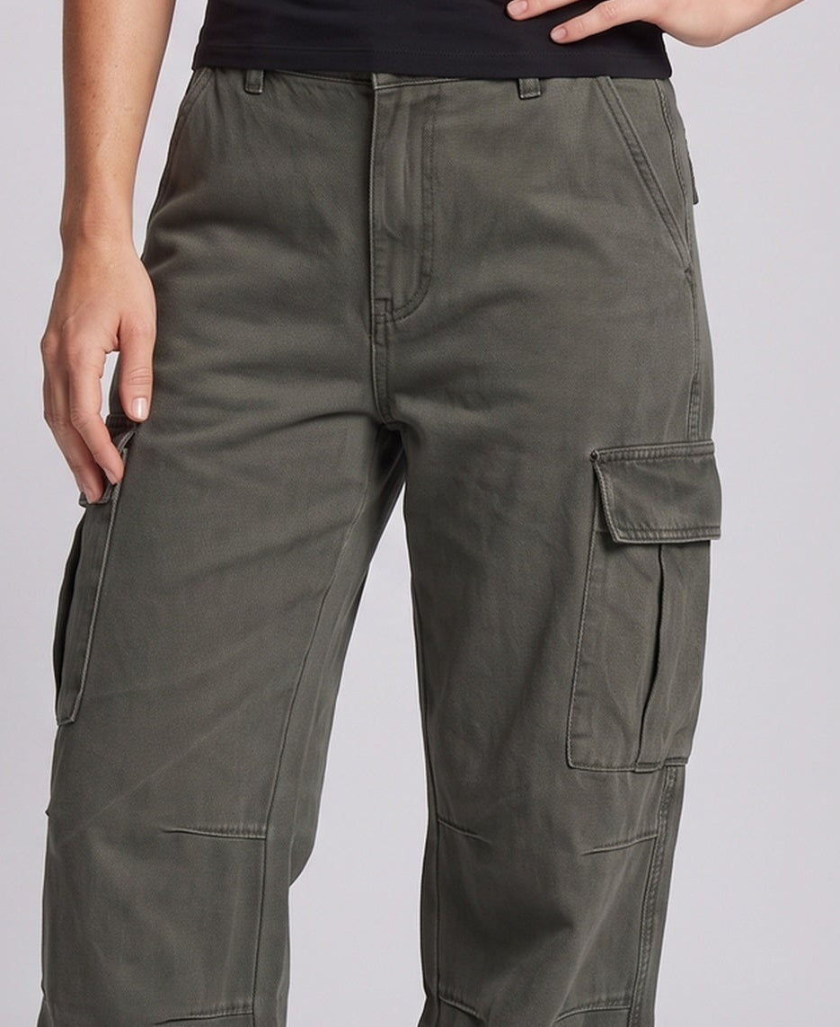 Damen Freizeit Cargo-Hose mit weit geschnittenem Drune