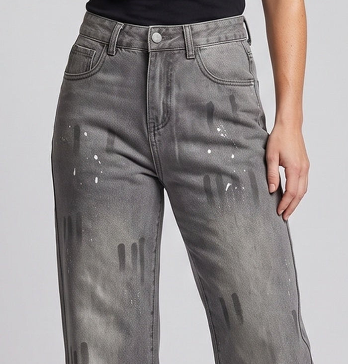 Frauen Freizeit Übergroße Jeans Drune