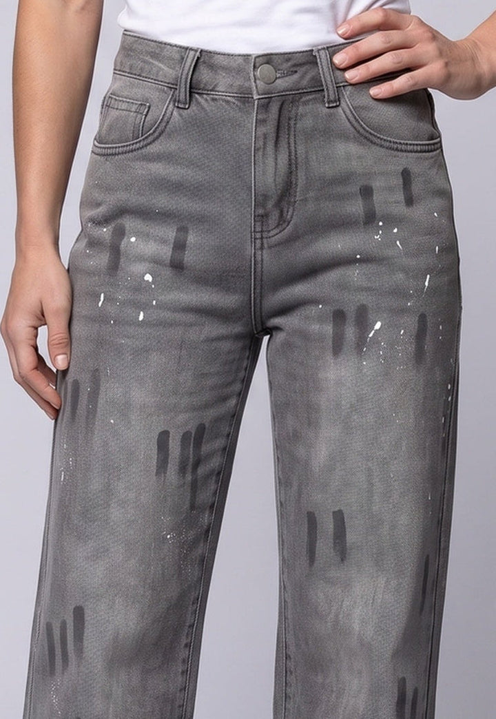 Damenmode Hochbundige Baggy Jeans Drune