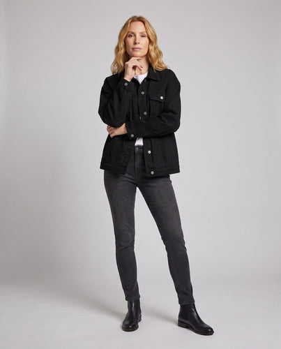 Damen Freizeit Denim Jacke Drune