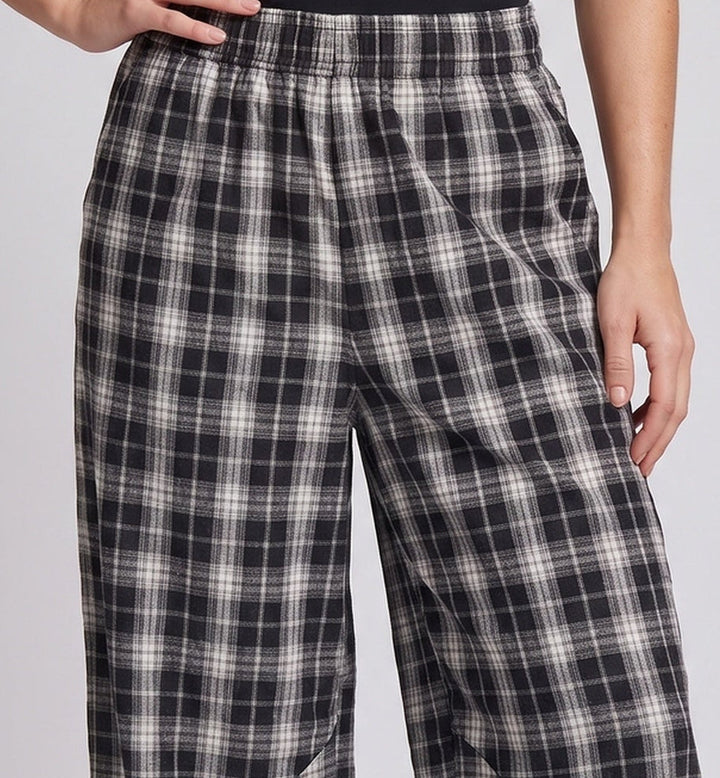 Damen modische Karottenhosen mit kariertem Muster Drune