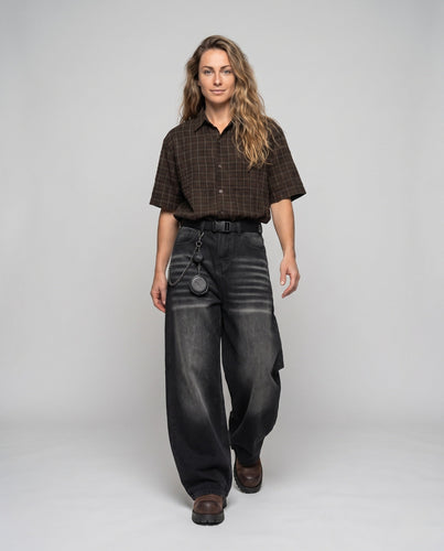 Frauen Weitgeschnittene Jeans mit Extravaganten Applikationen Drune