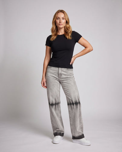 Unisex Weite Bein Denim-Hosen Drune