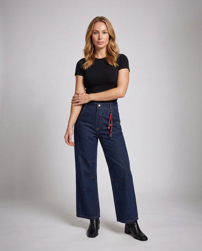 Damen Weitgeschnittene Denim-Hose Drune 1787981894