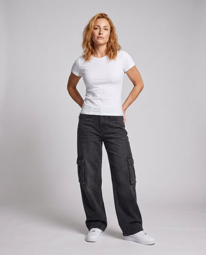 Damen Weitgeschnittene Utility-Jeans Drune