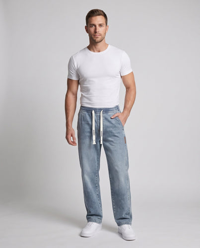Herren Bequeme Lockere Denim-Hose Drune