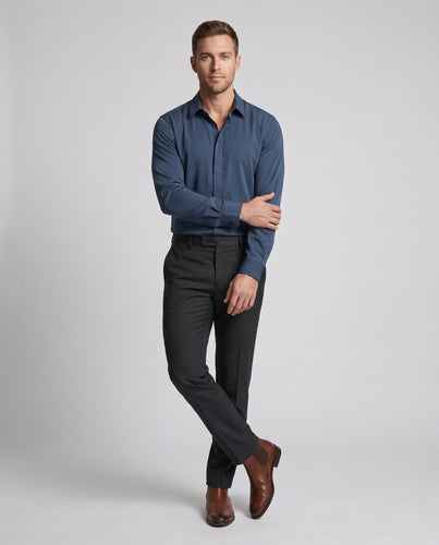 Herren Elegantes Langarmhemd Drune