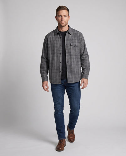 Herren Kontrollierte Bluse Shirt Drune