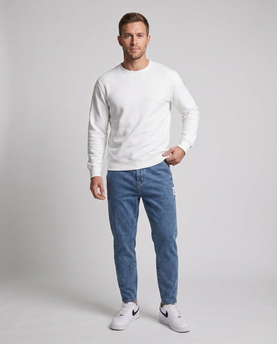 Herren Freizeit Denim Jogginghose Drune