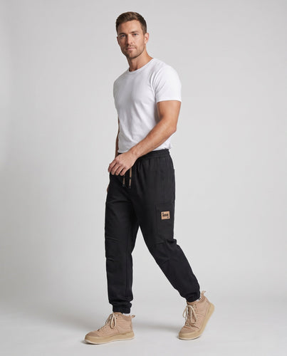 Herren modische Cargo-Hosen mit elastischem Bund und praktischen Seitentaschen Drune