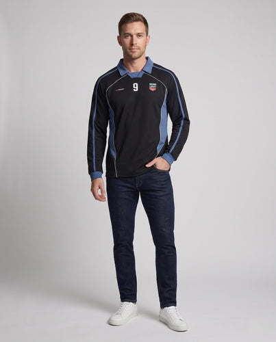 Herren Sportlicher Langarm-Polo Drune