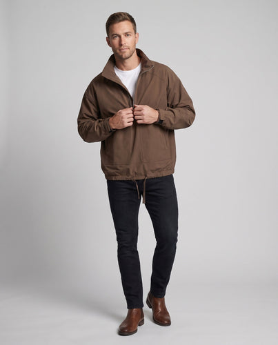 Herren urbane Übergangsjacke mit hohem Kragen Drune