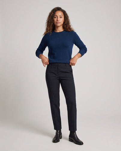 Damen Feiner Flauschpullover mit Rundhals, schmaler Rippenkante und leichtem Mohair‑Effekt Drune