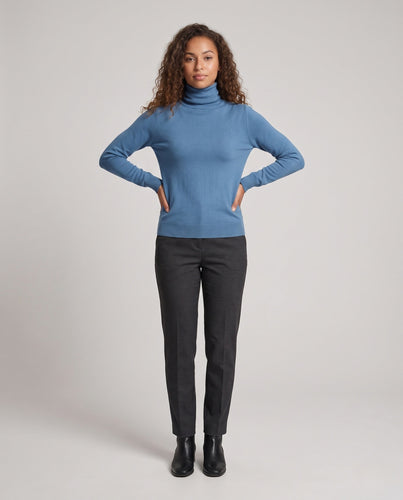 Damen Feinstrick-Rollkragenpullover in körpernaher Passform Drune
