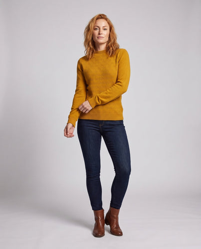 Frauen Flauschiger Mockneck Pullover aus Mohair-Mix mit offener Herzstruktur Drune