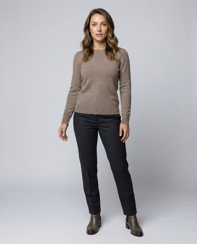 Damen Kaschmir Rundhals Pullover mit Weichem Tragegefühl & Luxuriöser Wärme | Drune