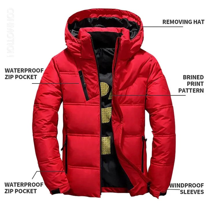 Drune | Kapuzenjacke Ski Schneejacke Herren Winterjacke