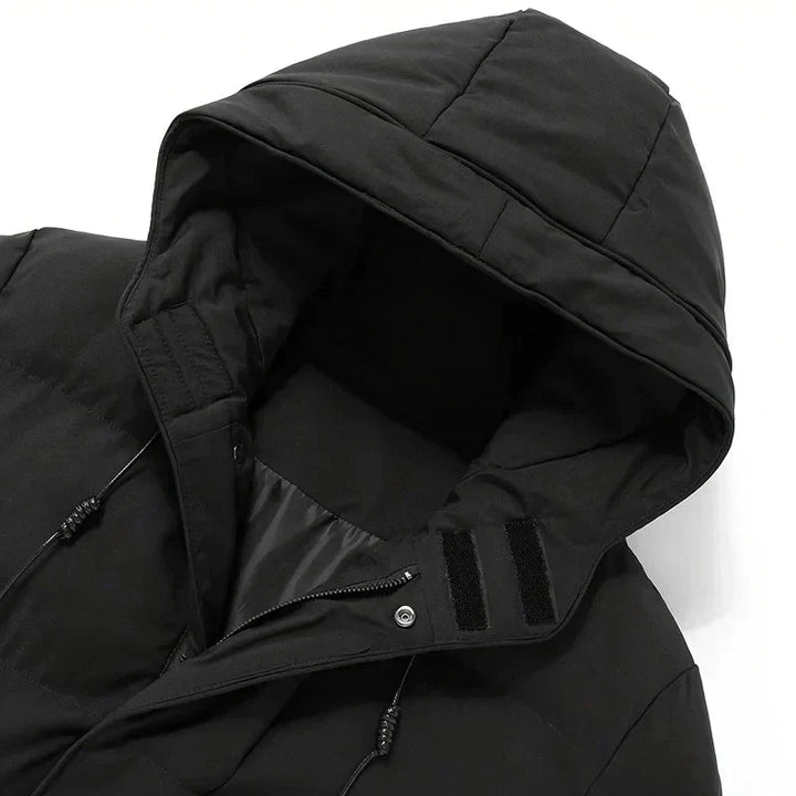 Drune | Gepolstert Kapuze Daunenjackejacke für Herren