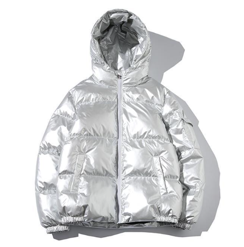 Drune | Glänzend Kapuze Gep Padded Jacke