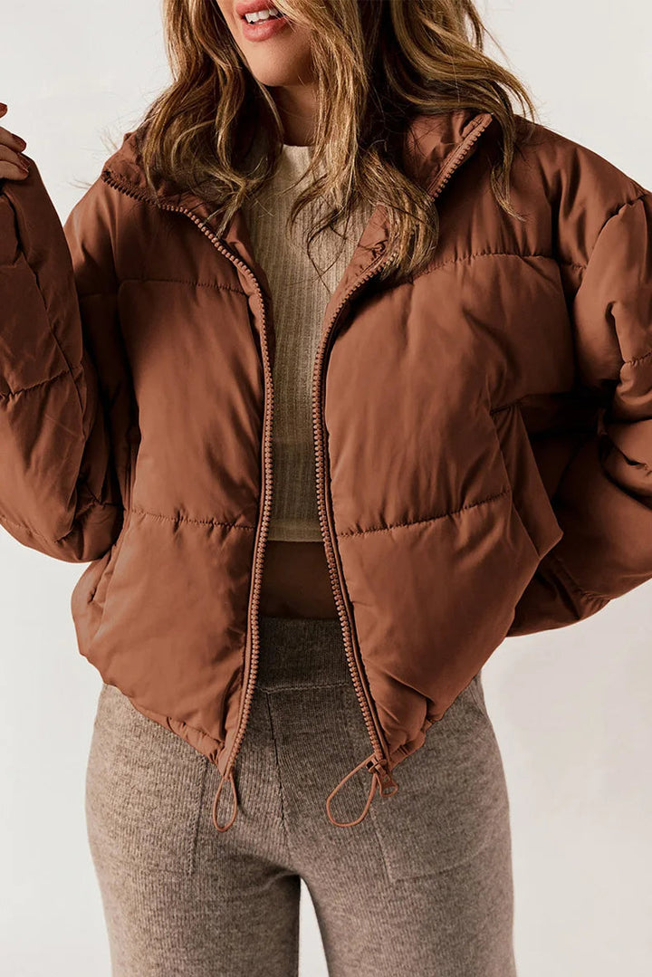 Drune | Kurz Wattiert Daunenjacke Winterjacke für Damen