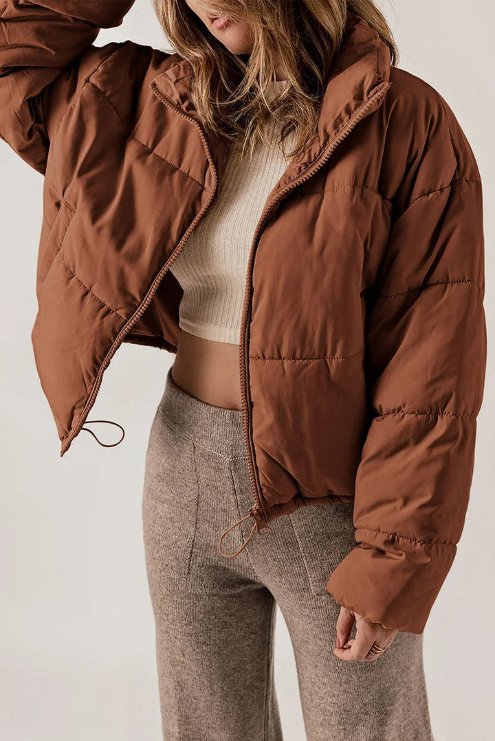 Drune | Kurz Wattiert Daunenjacke Winterjacke für Damen