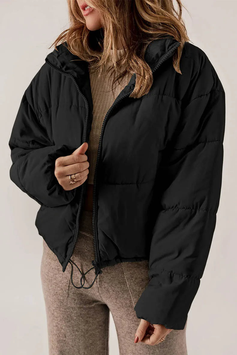 Drune | Kurz Wattiert Daunenjacke Winterjacke für Damen
