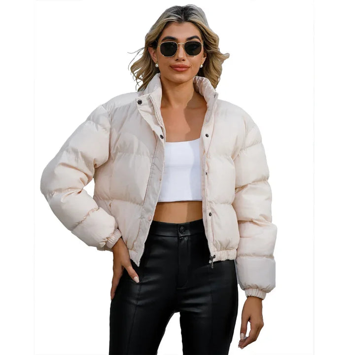 Drune | Kurz Warm Wattierte Jacke Winterjacke für Frauen