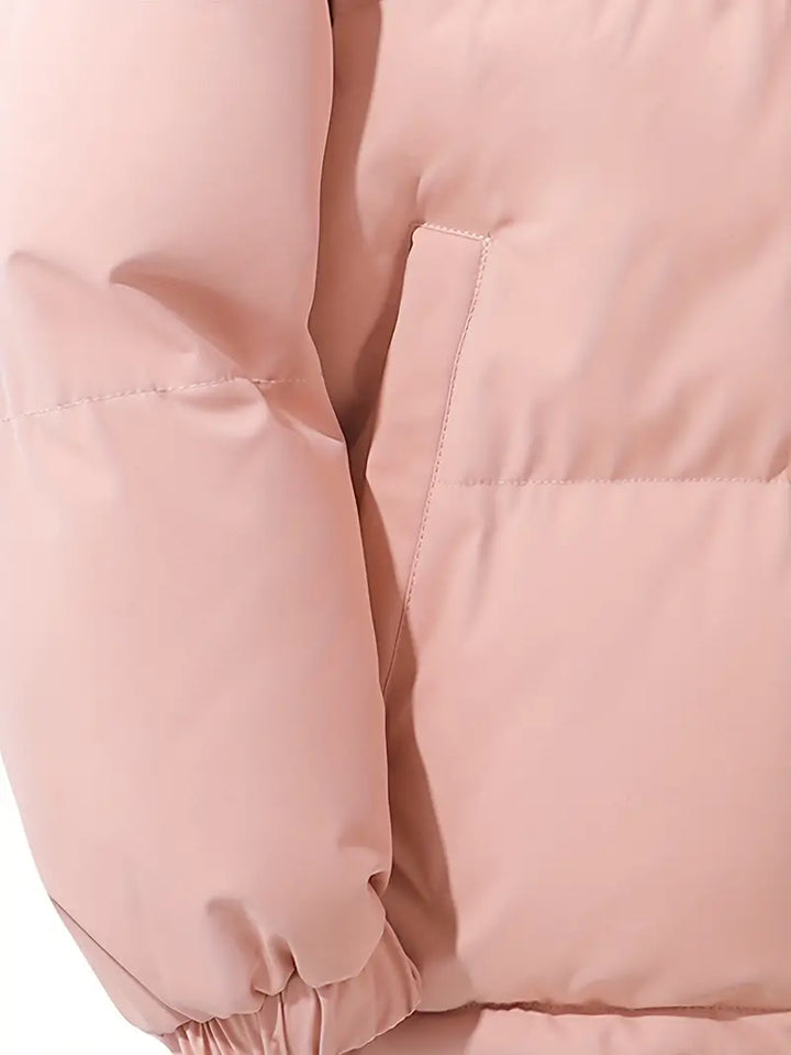 Drune | Kapuze Kurz Daunenjacke Winterjacke für Damen